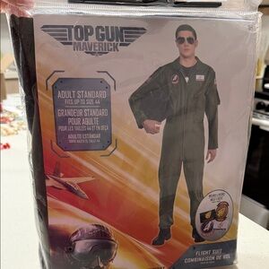 Top Gun Maverick Men Green Flight Suit Costume
